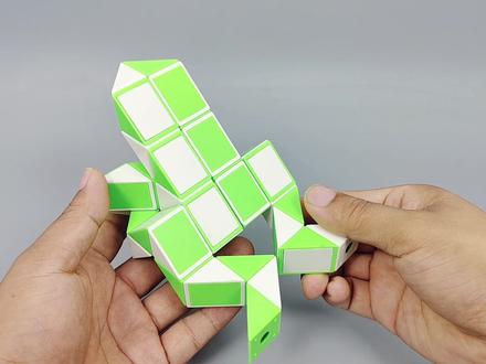 48段魔尺教程变青蛙,慢动作折动物造型#开发大脑 #百变魔尺 #逻辑思维 #动手动脑 #智力开发