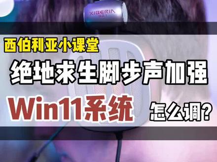 绝地求生脚步声增强win11系统怎么调#吃鸡 #pubg #游戏日常 #游戏外设 #游戏