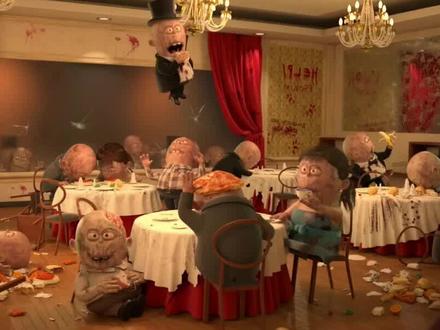 厨师给僵尸做饭#搞笑动画 #僵尸#美食 #厨师 #搞笑短片