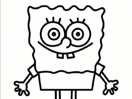 海绵宝宝简笔画超简单 #手绘教程 #简笔画 #简笔画教程