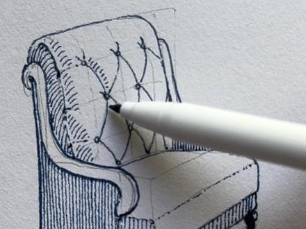 复古小沙发画法 #手绘