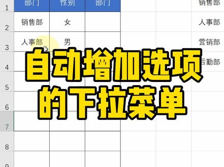 自动增加选项的下拉菜单~#excel #excel技巧 #excel教学