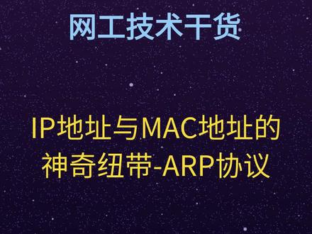 IP地址与MAC地址的神奇纽带-ARP协议#IP地址 #MAC地址 #华为认证 #HCIP #HCIE