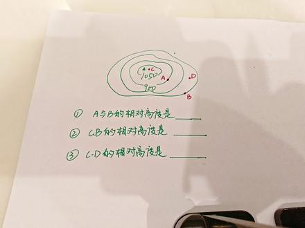 等高线问题~相对高度的计算,知道你们常迷糊,考前看起来吧!#初中地理 #生地会考 #初中生 #期中考试 #初一地理