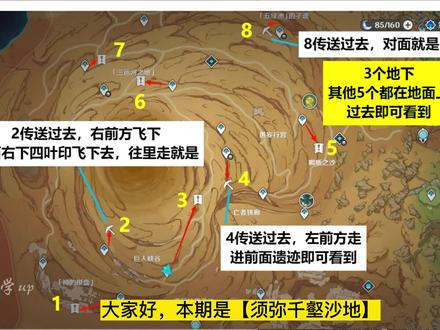 【千壑沙地圣章石5】【愚妄行宫】右下区域,快速收集,查漏补缺 #原神攻略 #磬弦奏华夜 #原神宝箱攻略