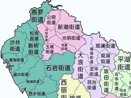 深圳地图示意#地图#地理#深圳#地图知识 #深圳dou知道