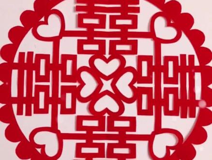 写数字3就能剪团圆双喜,好看又喜庆,快来试试吧! #手工剪纸 #喜字剪纸#剪纸教程#新年氛围