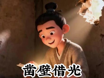 成语故事《凿壁借光》 #寓言故事 #儿童睡前故事