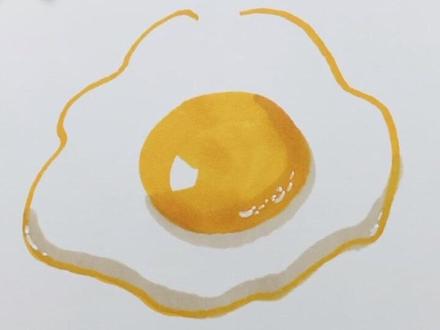 今天的早餐画煎蛋🍳#简笔画 #儿童简笔画 #手绘 #早餐 #育儿 #我要上热门 #抖音小助手