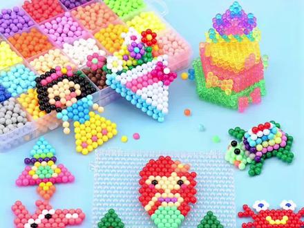 儿童益智DIY手工水雾水溶米粒珠拼豆创意玩具送礼男女孩水露珠#儿童玩具#水雾魔珠 #手工diy #专注力训练#玩具推荐