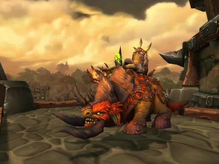 #魔兽世界 裂蹄牛是特殊宠物,只能兽王带,比较肉的狂野系宠物,带座鞍的都是怪物的坐骑😂