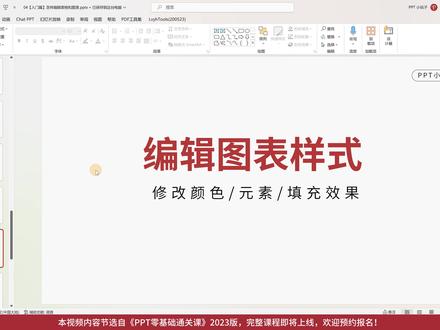 本视频节选自《PPT零基础通关课》2023版,完整课程即将上线课程要点:怎样删除多余的图表元素?怎样修改图表颜色?怎样给图表添加数据标签?怎样弱化/强调重点数字?定制PPT:公司介绍丨产品发布丨参赛路演丨教学课件……