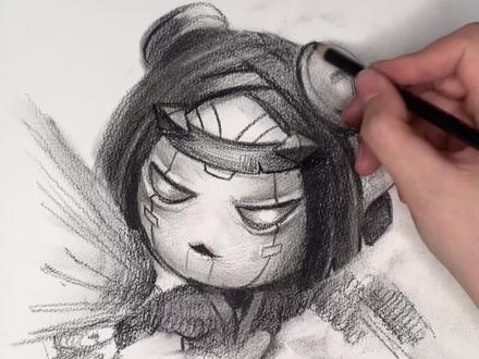 鲁班七号#王者荣耀 #王者荣耀热门 #画画教程