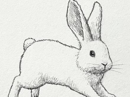 一分钟学会!超简单的画兔子方法✿ ◡‿◡✿ #绘画教程 #兔子画法 #怎么画兔子 #画兔子 #画兔