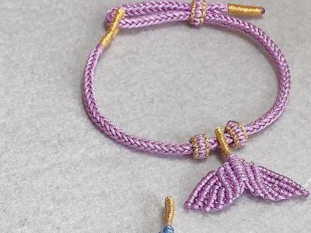 最近很火的美人鱼鱼尾,出个教程 #编绳 #编绳教程 #手工