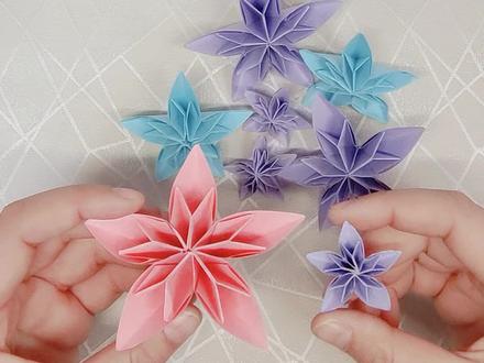 🌸樱花#折纸教程 长按视频,可调节播放速度哟
