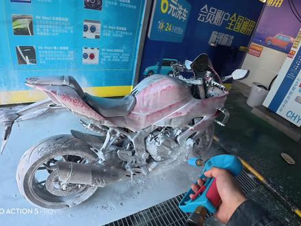 记录第一次自助洗车 过程真的超级治愈#自助洗车 #机车 #赛600rs #洗摩托车