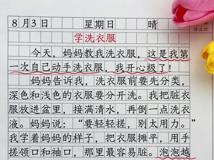 二年级暑期日记#优秀范文 #写日记 #作文素材