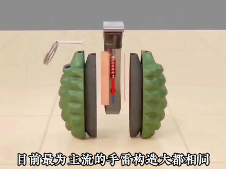 手榴弹拔掉插销能再插回去吗?本期视频带你全面了解真实的手榴弹 #手榴弹 #军事 #军事科普 #武器