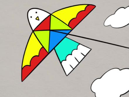 简笔画,这样画风筝,是不是很简单#风筝简笔画 #创意简笔画 #简笔画 #亲子