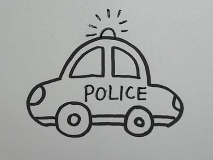警车🚓画好了#警车简笔画 #简笔画教程 #亲子画画