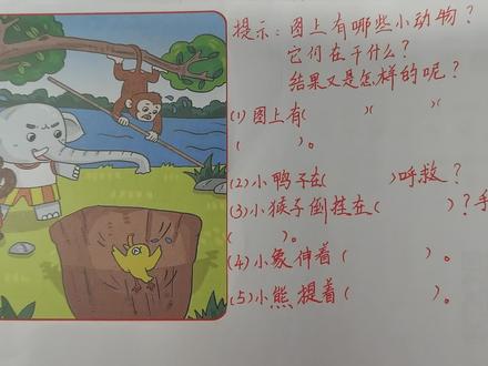 二年级看图编故事:《小鸭子得救了》(附完整范文)