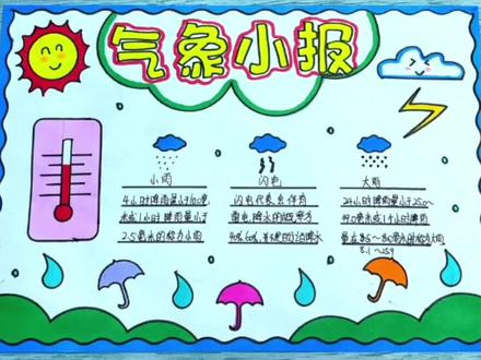 用尺子画简单漂亮好看的天气手抄报 气象小报#天气手抄报 #气象小报 #气象手抄报 #天气小报 #小学生手抄报