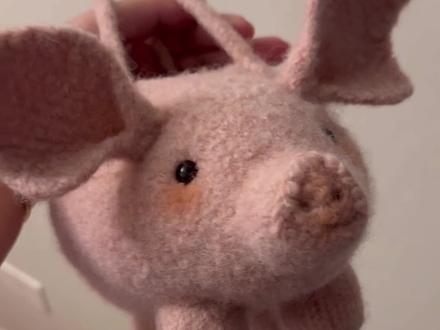 是一只正经猪猪包~
✈️
#猪猪包 #bjd娃包 #棒针编织