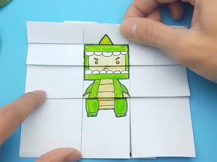 给迷斯拉手绘快速变身大型机器人长相,简单修炼变换太有趣