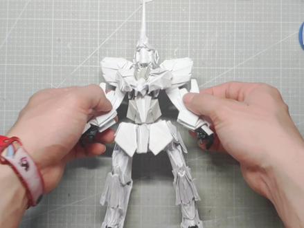 有手就行,用纸折一台简易版独角兽高达!(上) #手工 #折纸 #DIY #模型 #独角兽高达 #高达