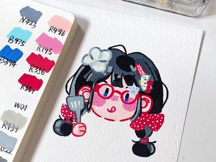 2026年了 学点一样的绘画风格 #丙烯马克笔绘画 #绘画过程分享 #绘画过程 #绘画 #彩色绘画