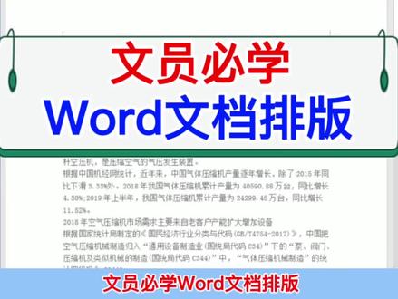 文员必学:Word文档排版。#excel #office #wps #电脑 #办公技巧 #教程 #办公室 #office办公技巧
