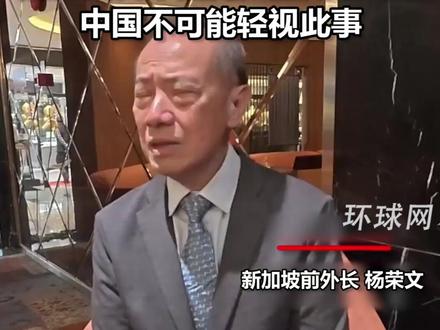 环球时报专访新加坡前外长杨荣文:高市早苗涉台言论或为提升其日本国内声望刻意为之,中国不可能轻视此事