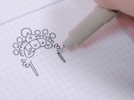 #我心中的国粹 @哈尔滨·国翠园 看几遍就会画的小花旦,来咯!#充能计划 #画 @DOU+小助手