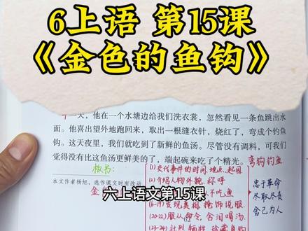 六年级上册第15课《金色的鱼钩》 4个重点