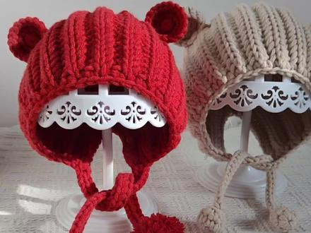 小熊护耳帽钩针编织教程#手工编织零基础教学 #零基础教学 #钩针教程 #手工diy #教程