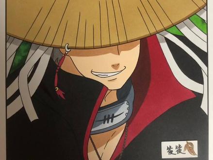 飞段绘画过程#动漫手绘 #火影忍者 #晓组织