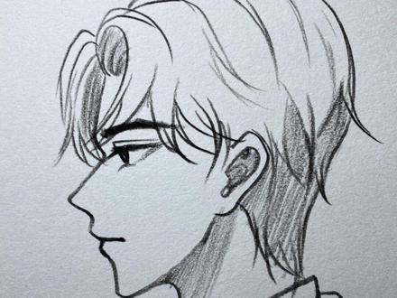 男生侧脸画法 #摸魚 #绘画 #动漫手绘 #日常瞎画