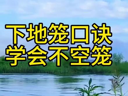 下地笼口诀#下地笼技巧 #地笼爱好者 #高效捕河虾方法 #专业捕河虾