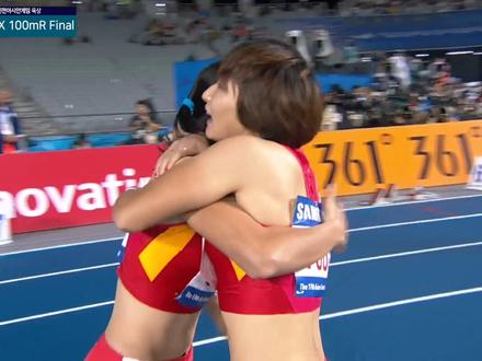 #田径 中国女子接力闪耀亚洲 甩第二名十米夺冠