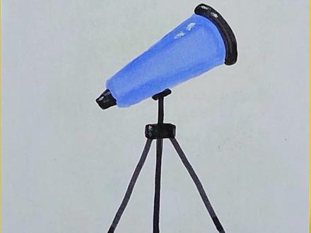 望远镜#简笔画#一学就会的简笔画 #简笔画教程 #儿童简笔画 #一起学画画