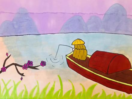 《江雪》古诗入画儿童创意画简笔画 #原创绘画 #手绘 #古诗配画 #想画就画 #诗配画 #每日一画 #画画 #每日绘本阅读