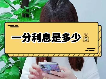 一分利息到底是多少💰?#利息 #贷款 @抖音小助手