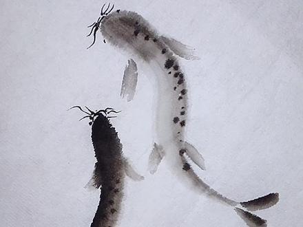 简单几笔学画泥鳅#创作灵感 #画画 #国画 #零基础学画画