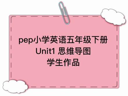 pep小学英语五年级下册Unit1 #手绘思维导图#学生作品 #思维导图 #学习 #小学英语 #小学英语五年级下册
