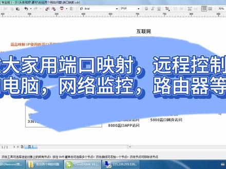 教大家用端口映射,远程控制家里的电脑,网络监控,路由器等设备
