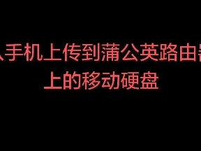 用蒲公英组网后,通过ES文件浏览器将手机文件传到蒲公英上的移动硬盘,具体操作看视频