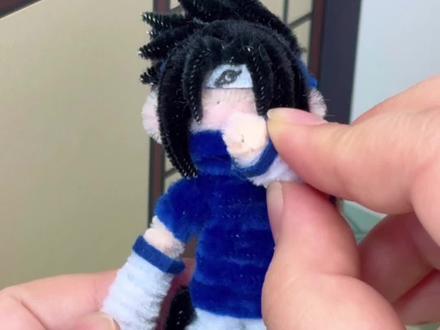 火影迷速码!超简易扭扭棒佐助教程,零失败~ #火影 #火影忍者 #佐助 #手工 #教程