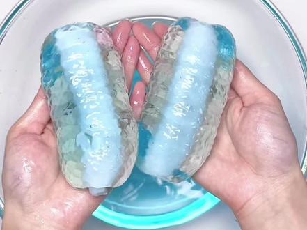 冰凉贴做泥#起泡胶 #起泡胶教程 #假水抱抱奶 #超级解压