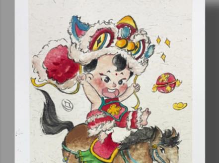 马上🈶️福,万马奔腾🐎#国画 #画画教程 #获嘉图美